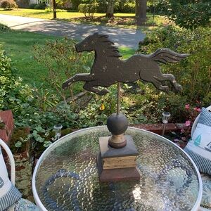 Vintage Dexter Black Horse Weathervane Decor